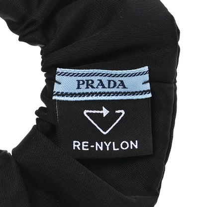 Prada Re-Nylon Metal Logo Scrunchie Black 3 of 4
