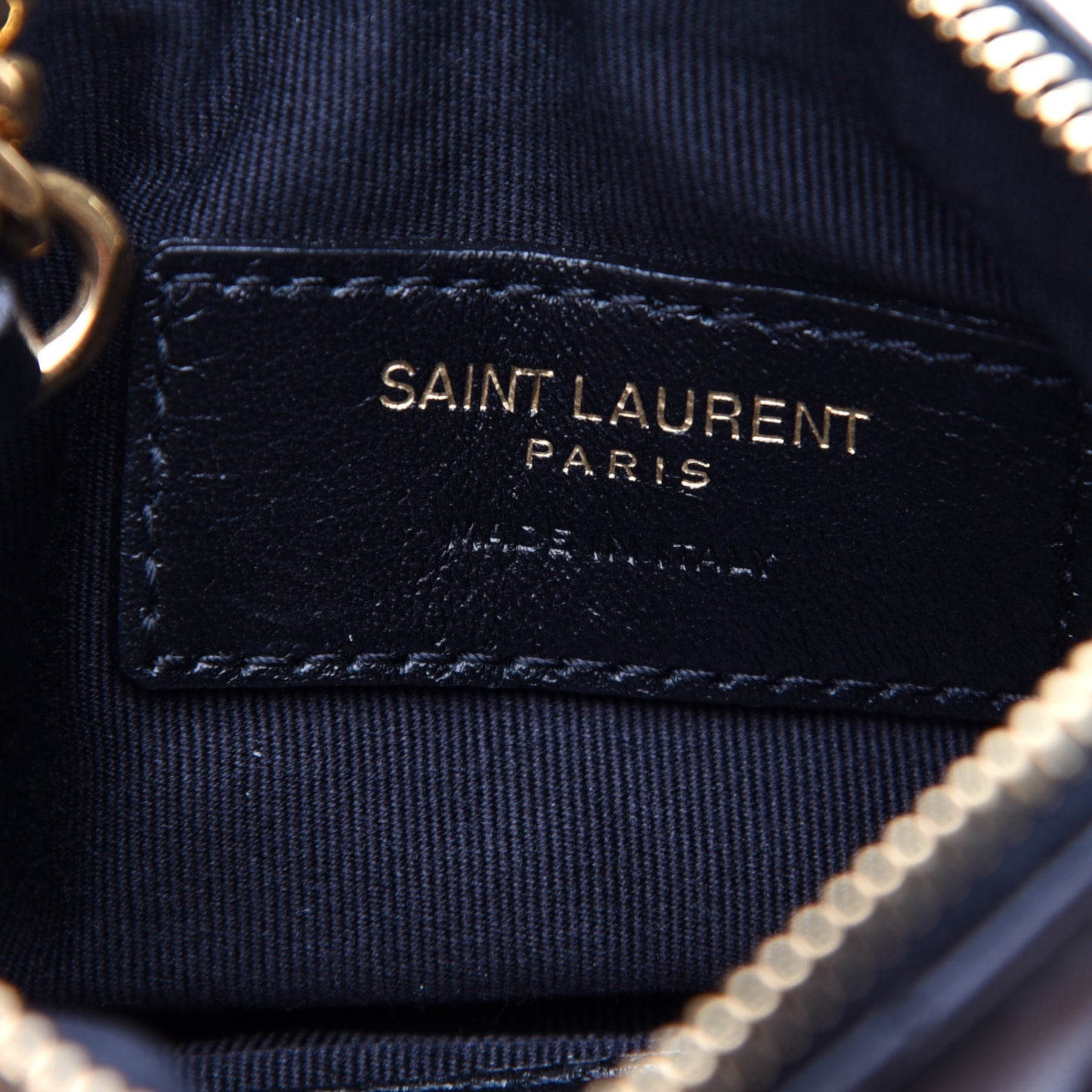 Calfskin Matelasse Monogram Key Pouch Black