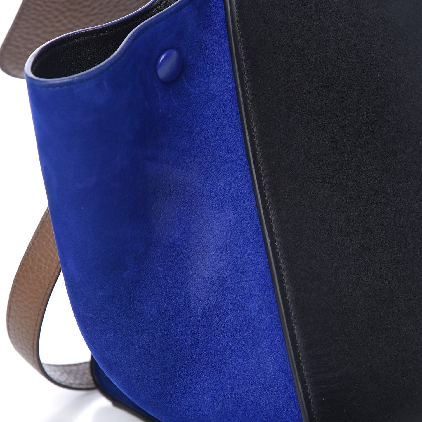 Bullhide Calfskin Nubuck Medium Tri-color Trapeze Coffee