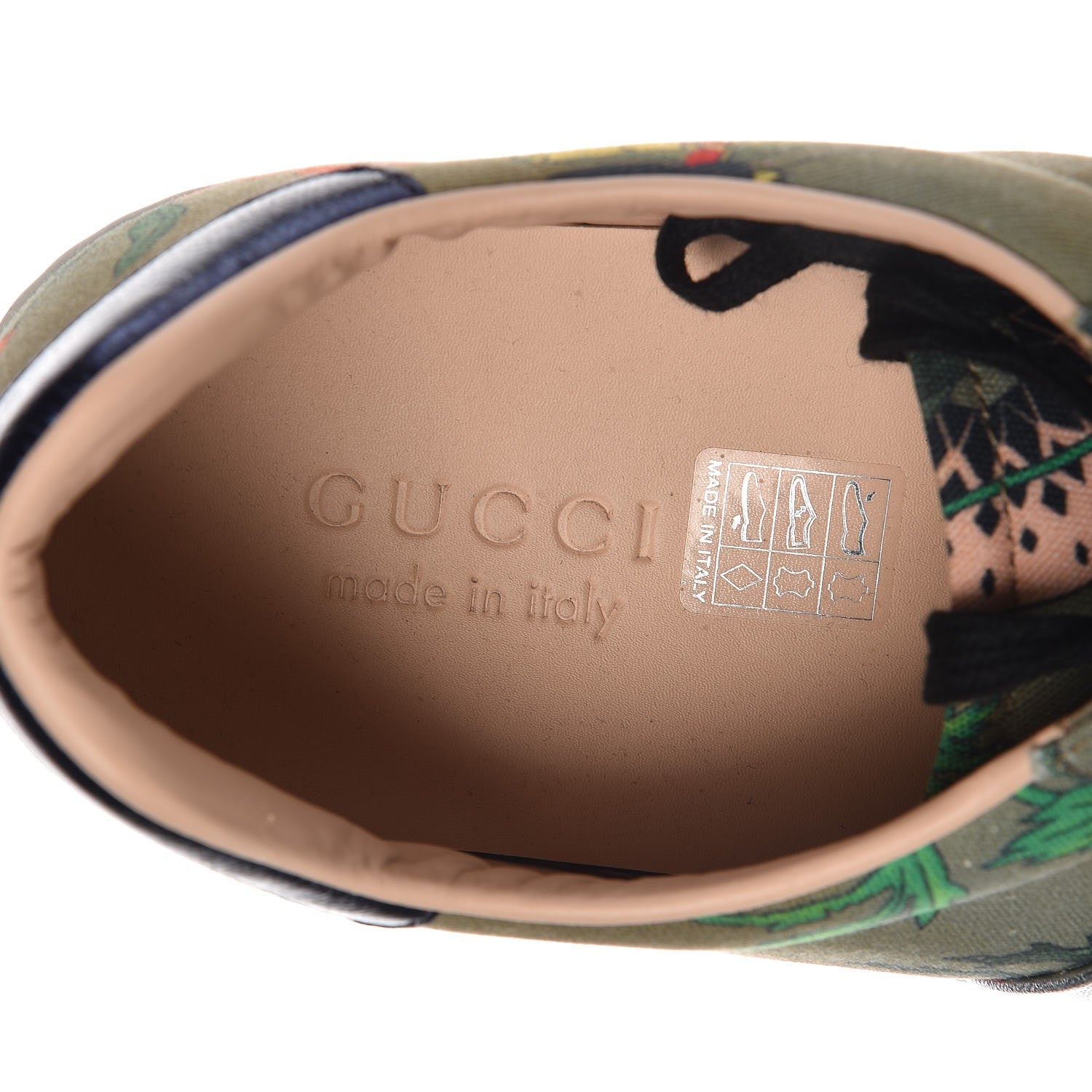Gucci Canvas Web Flora Snake Print Mens Ace Sneakers 10.5 8 of 12