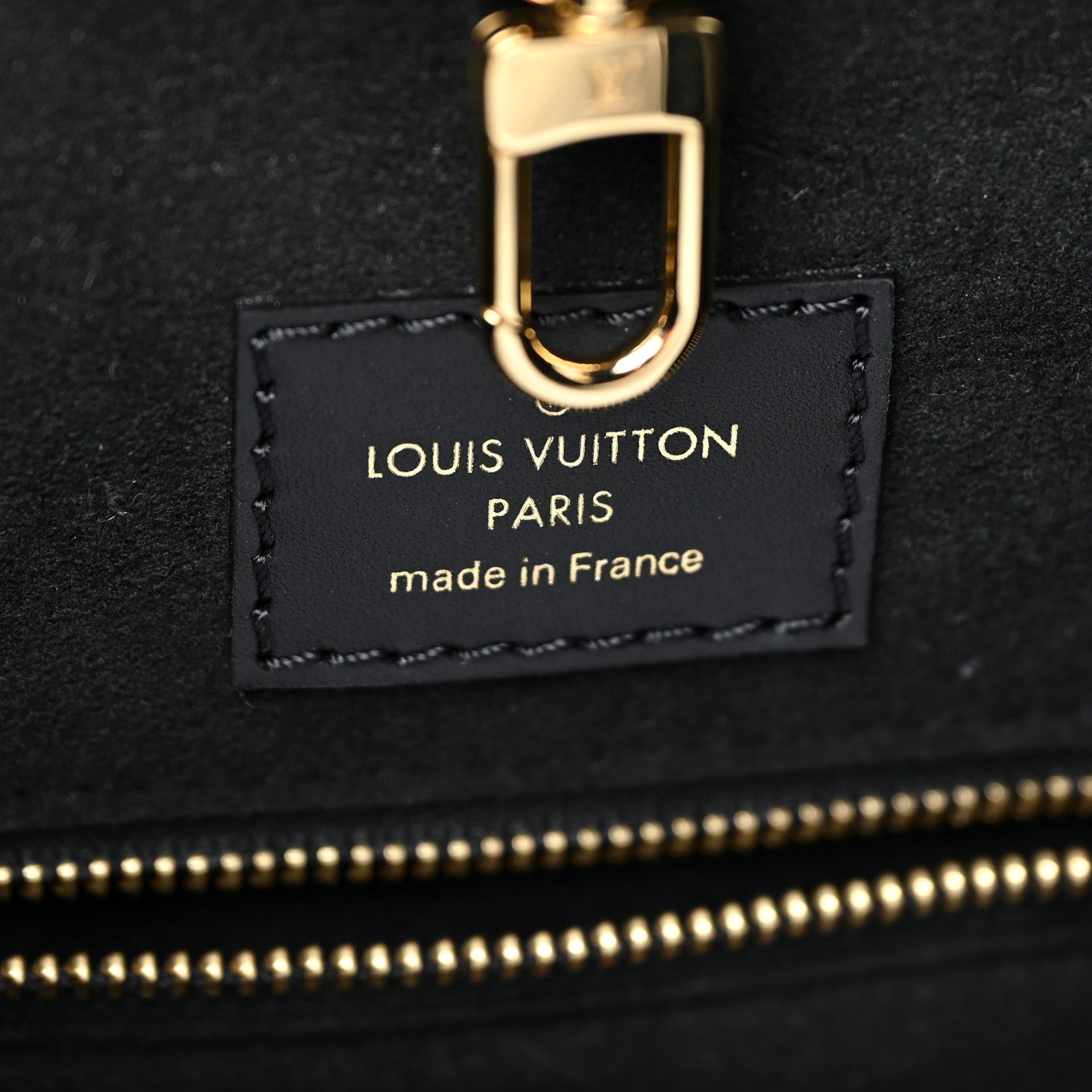 Louis Vuitton Calfskin Monogram Fold Tote MM Black Wine Cream 6 of 10