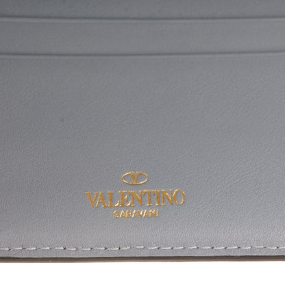 Valentino Garavani Vitello Rockstud Wallet on Strap Grey 6 of 8