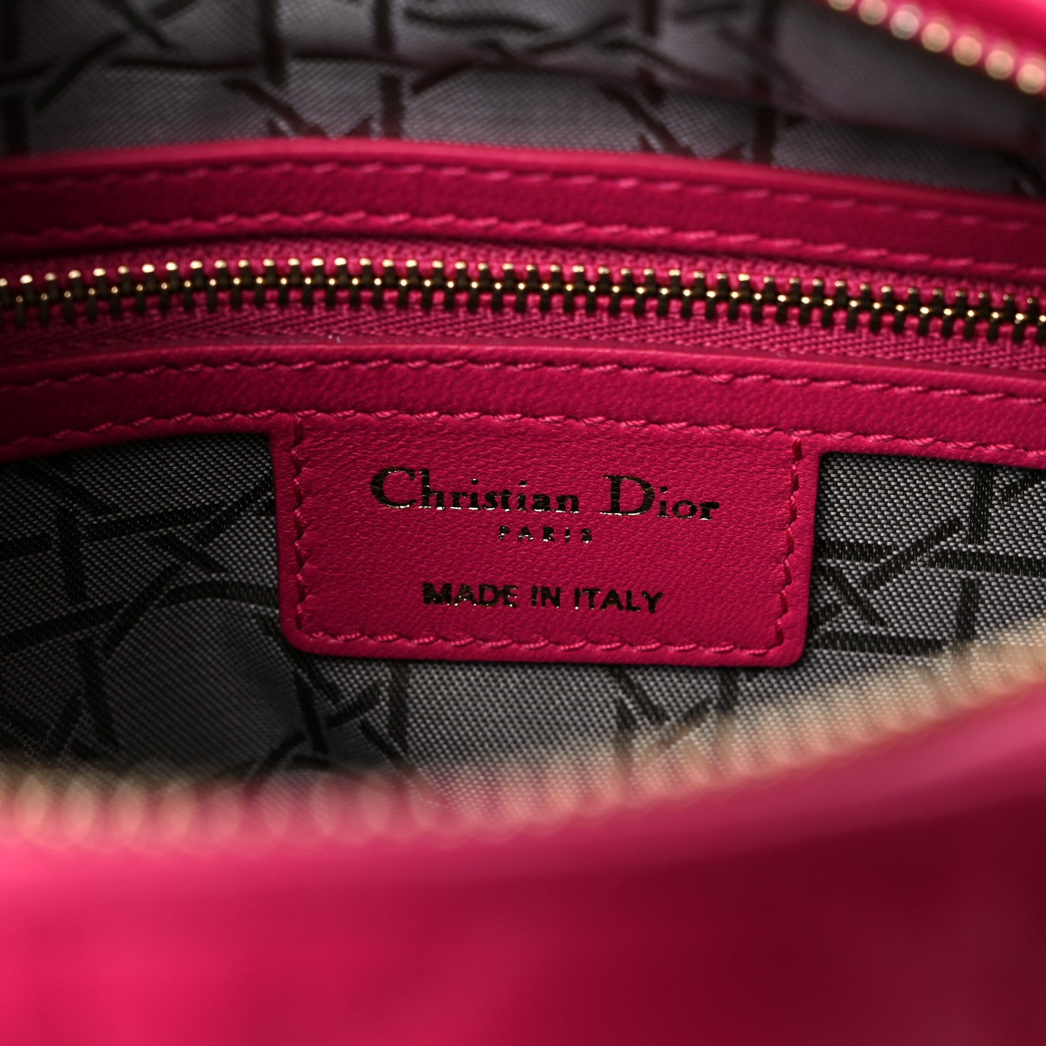 Christian Dior Lambskin Cannage Medium Lady Dior Fuchsia 6 of 10