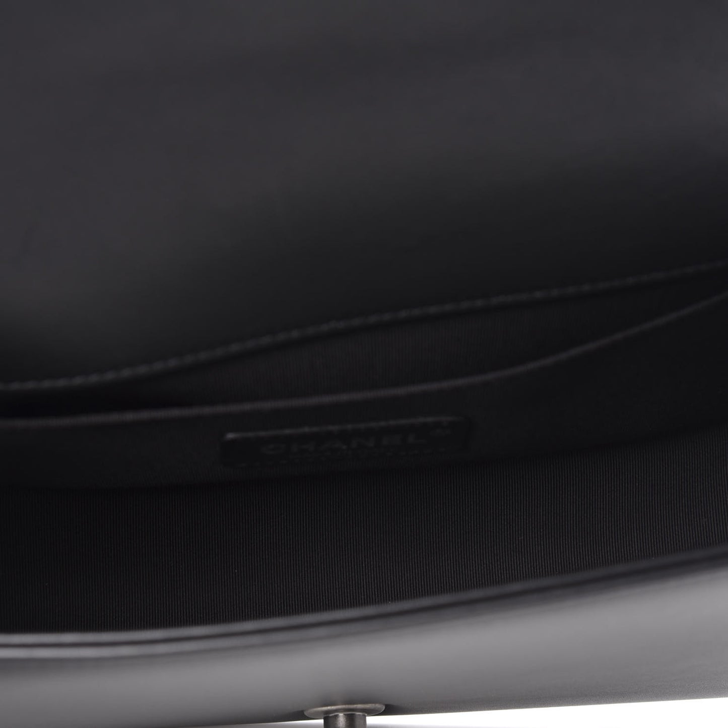 Calfskin Quilted Medium Boy Flap Black