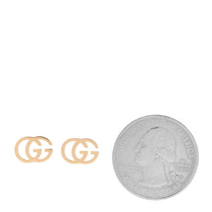 Gucci 18K Yellow Gold GG Tissue Stud Earrings 2 of 6