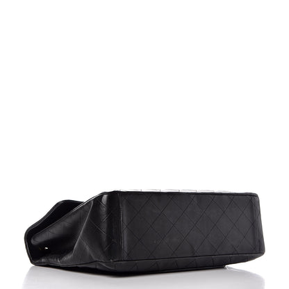 Chanel Lambskin Quilted XL Jumbo Single Flap Black 5 of 14