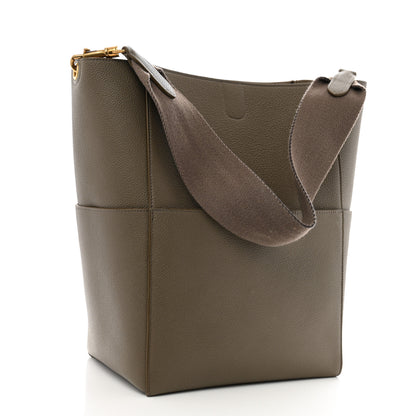 Celine Soft Grained Calfskin Sangle Bucket Bag Taupe 3 of 12