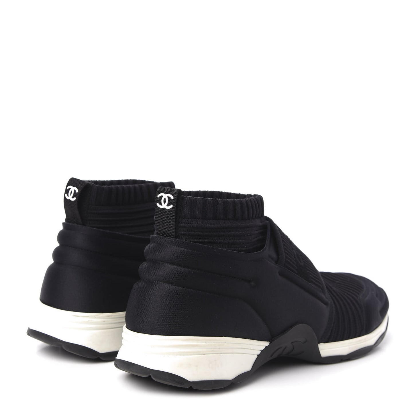 Stretch Fabric CC Sneakers 38 Black