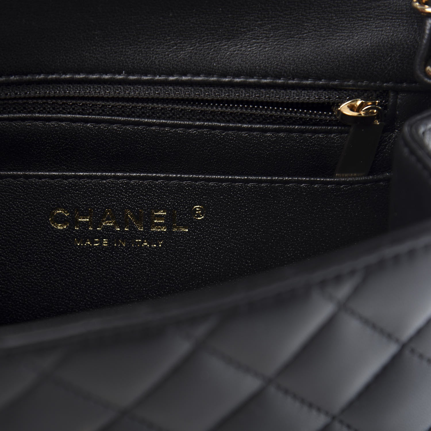 Chanel Lambskin Quilted Mini Square Flap Black 5 of 10