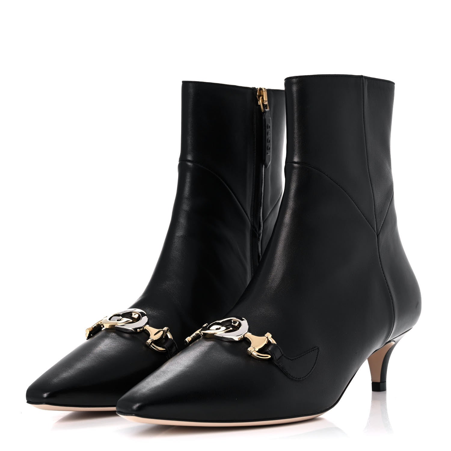 Gucci Nappa Zumi Mid Ankle Boots 37.5 Black 3 of 9