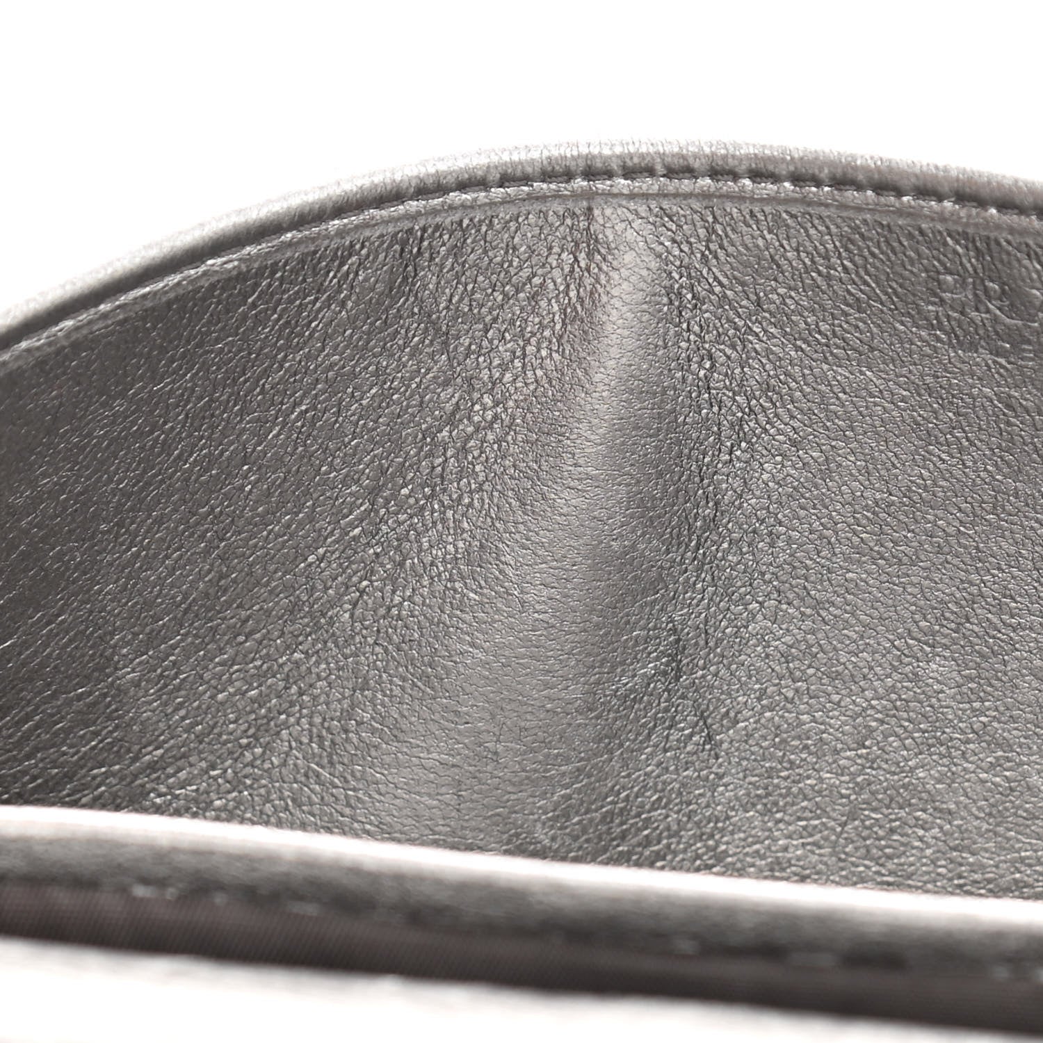 Prada Metallic Nappa Impunture Diagramme Chain Wallet Cromo 12 of 13