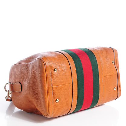 Gucci Calfskin Vintage Web Medium Boston Tobacco 3 of 10