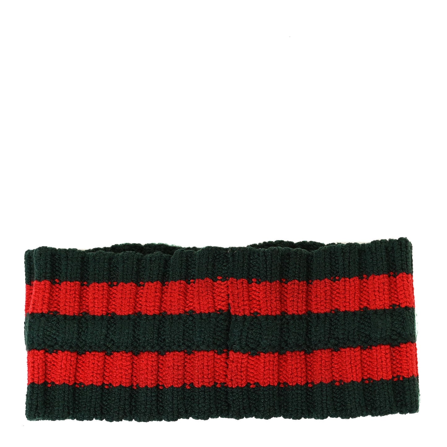 Wool Web Headband L Green Red