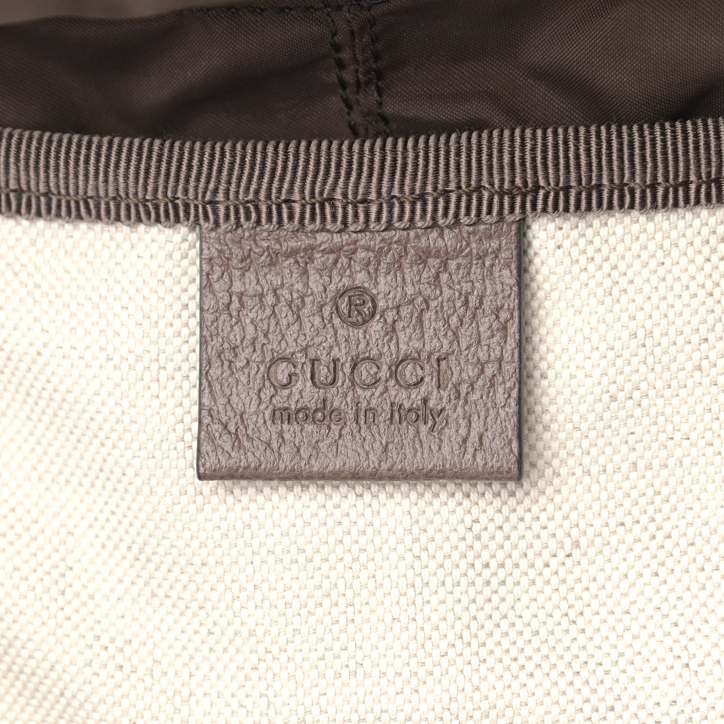 GG Supreme Monogram Medium Ophidia Double Buckle Backpack Brown