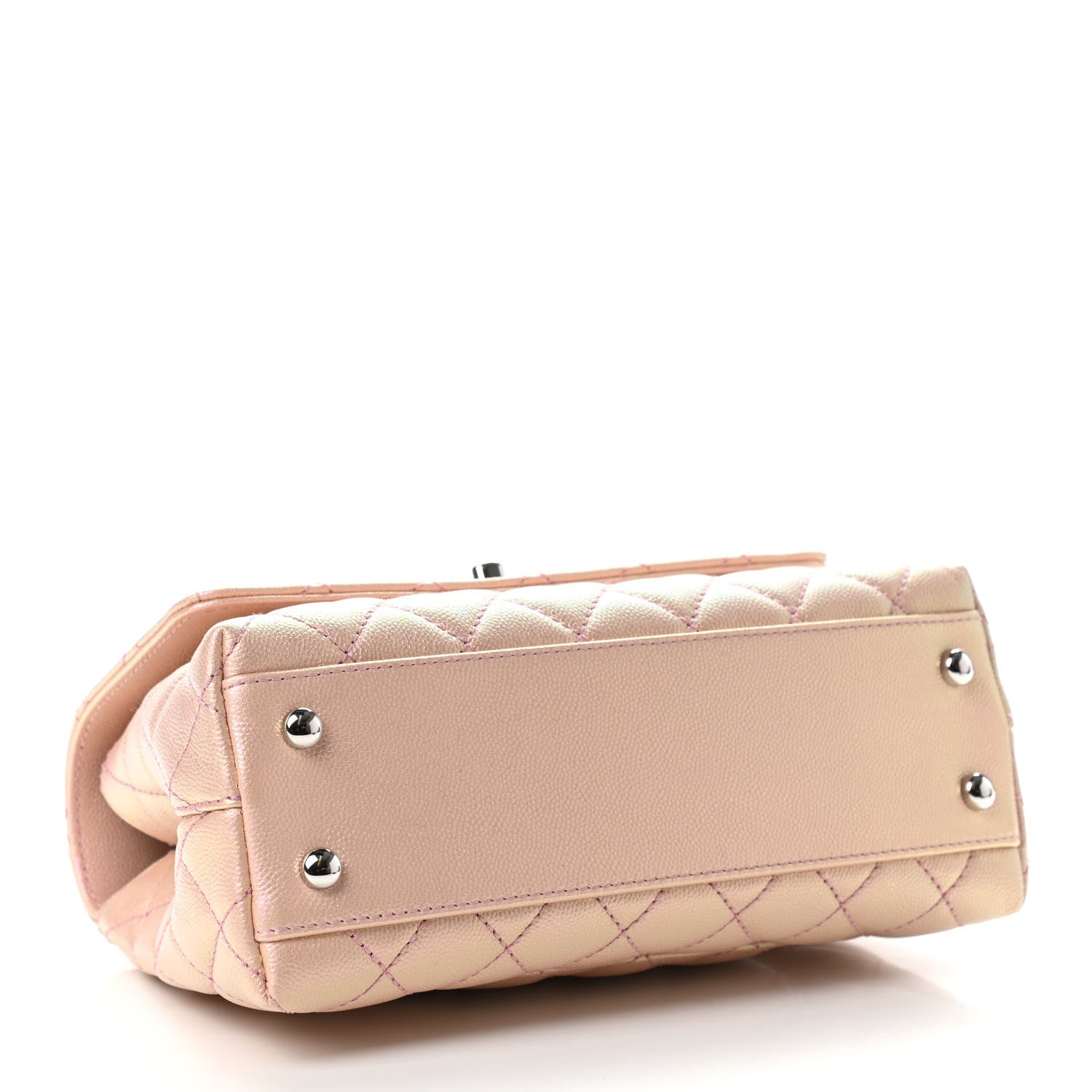 Chanel Iridescent Caviar Quilted Mini Coco Handle Flap Pink 4 of 9