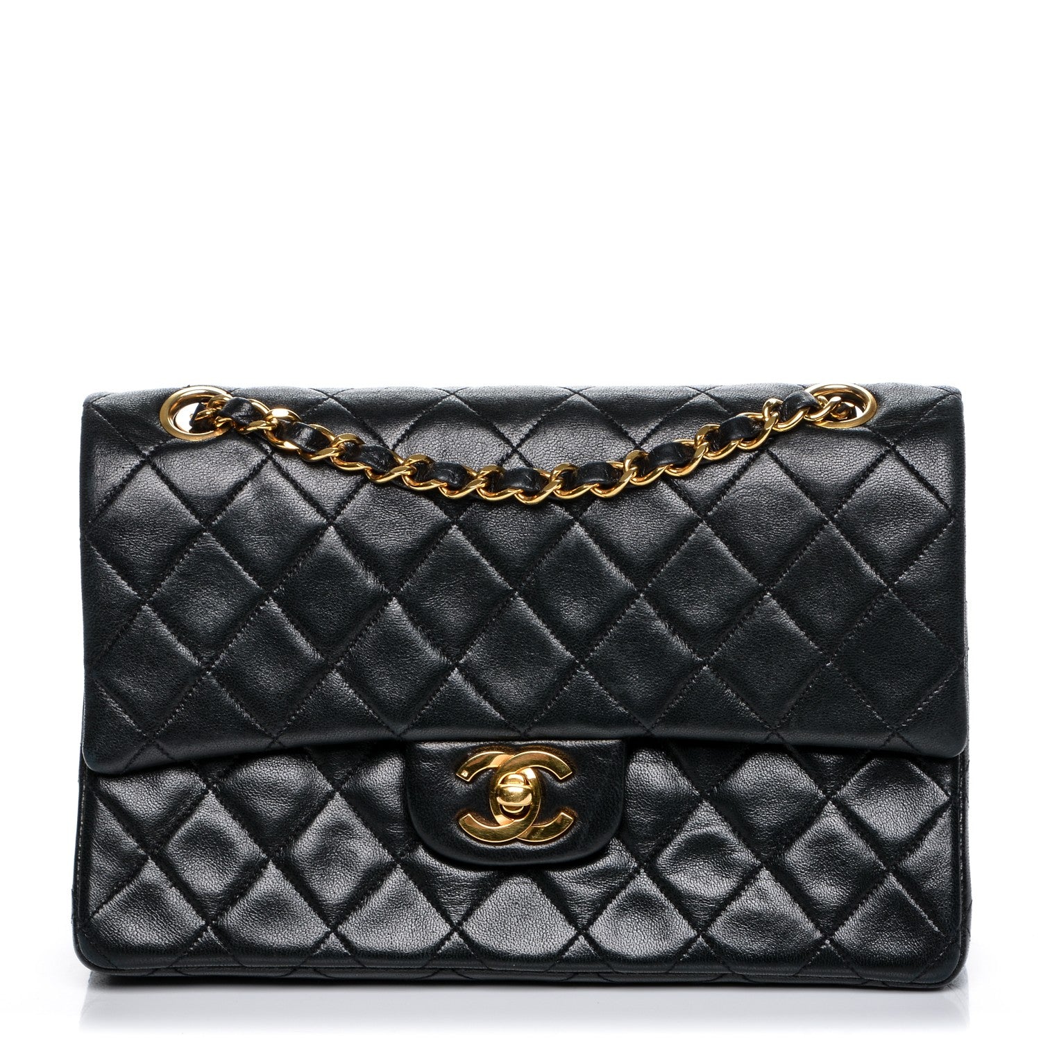 Chanel Lambskin Quilted Small Double Flap Black 1 of 8