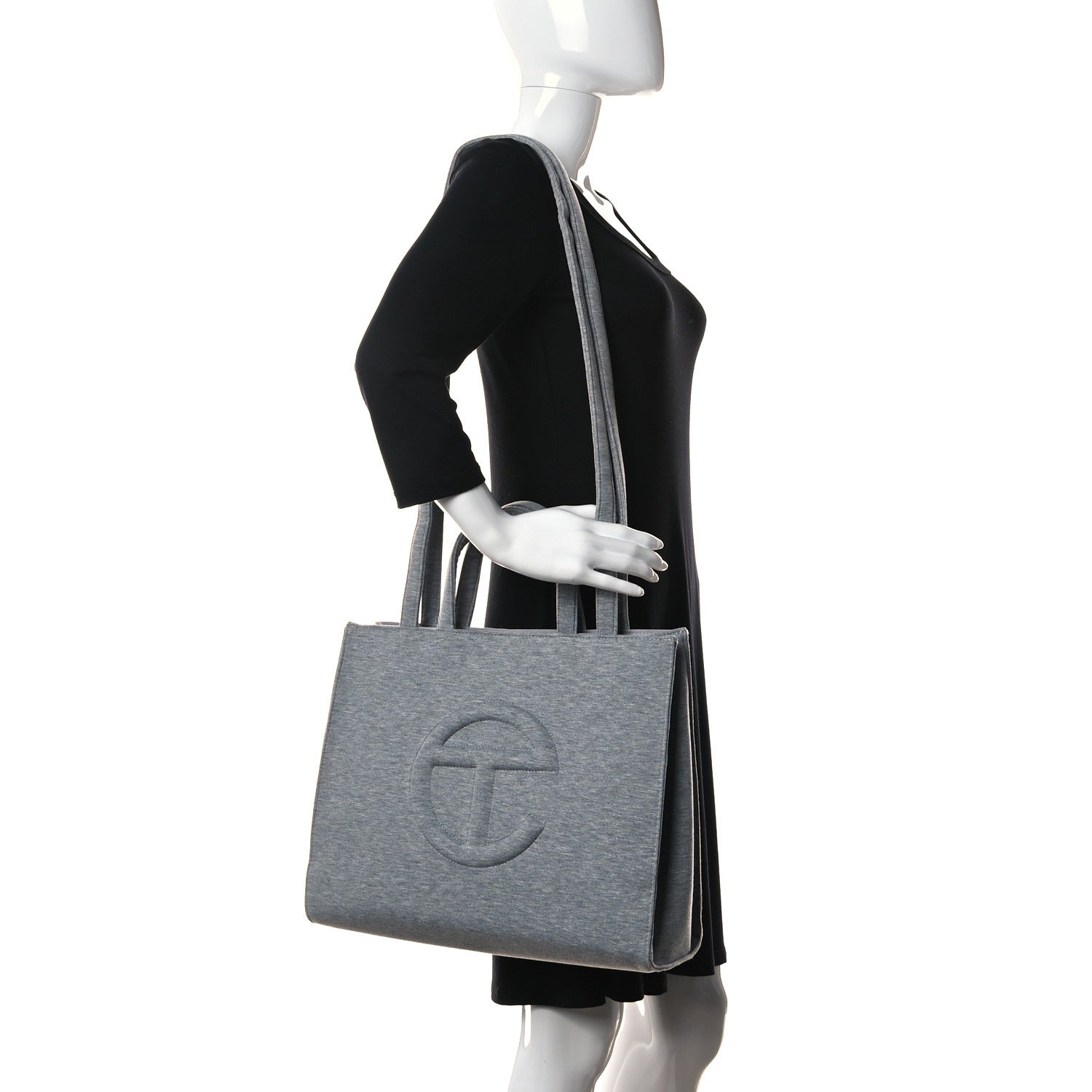 Telfar X UGG Fleece Medium Shopping Bag Grey 2 of 16