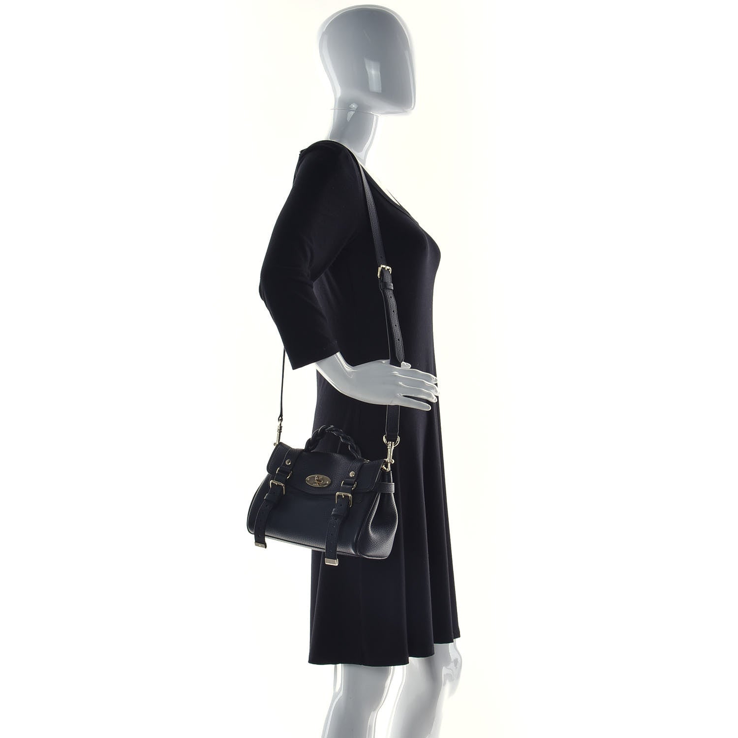 Mulberry Heavy Grain Mini Alexa Black 2 of 8