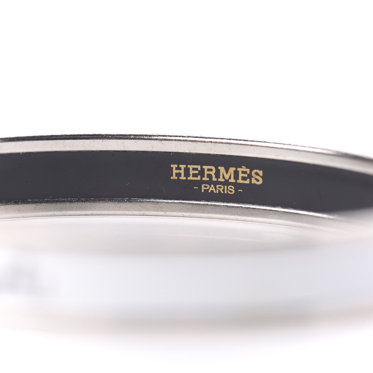 Enamel Printed Narrow Caleche Bracelet 70 White