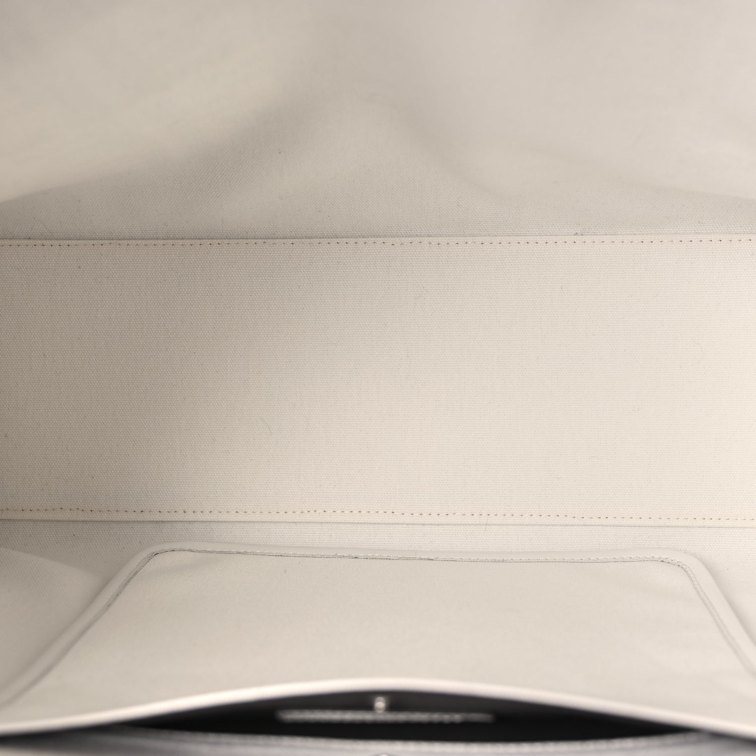 Fendi Canvas Vitello King FF Embroidered Medium Peekaboo X-Tote White Rice Black 4 of 9