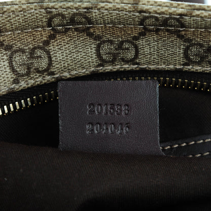 Gucci GG Supreme Monogram Small Flat Messenger Bag Dark Brown 7 of 7