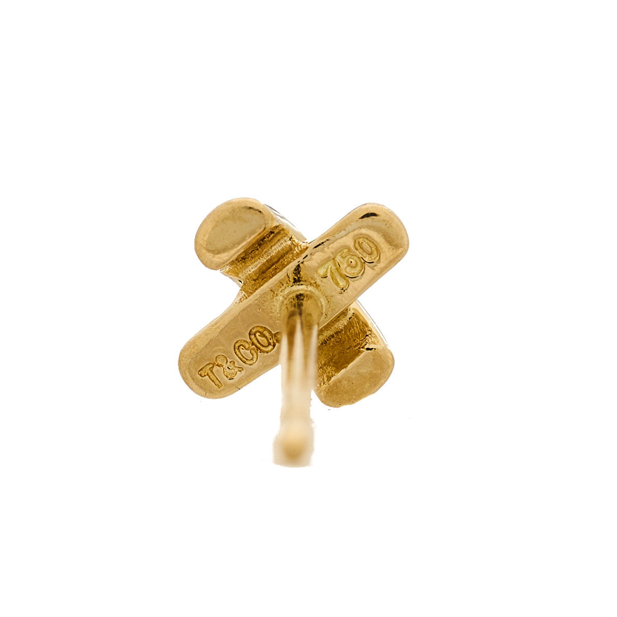 18K Yellow Gold Mini Stitch X Stud Earrings