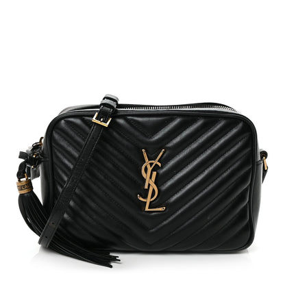 Saint Laurent Calfskin Matelasse Monogram Lou Camera Bag Black 1 of 9