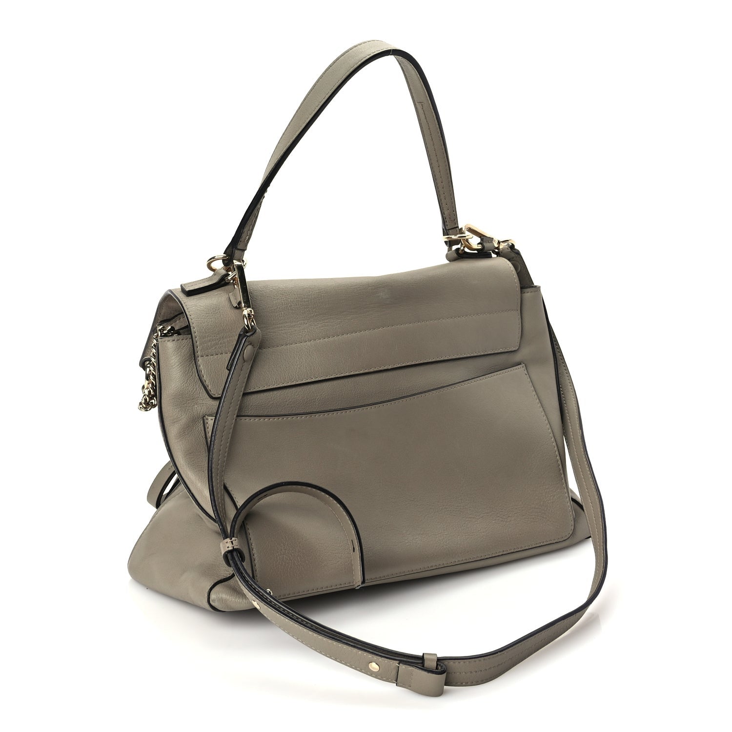 Chloe Calfskin Medium Faye Day Shoulder Bag Motty Grey 2 of 8