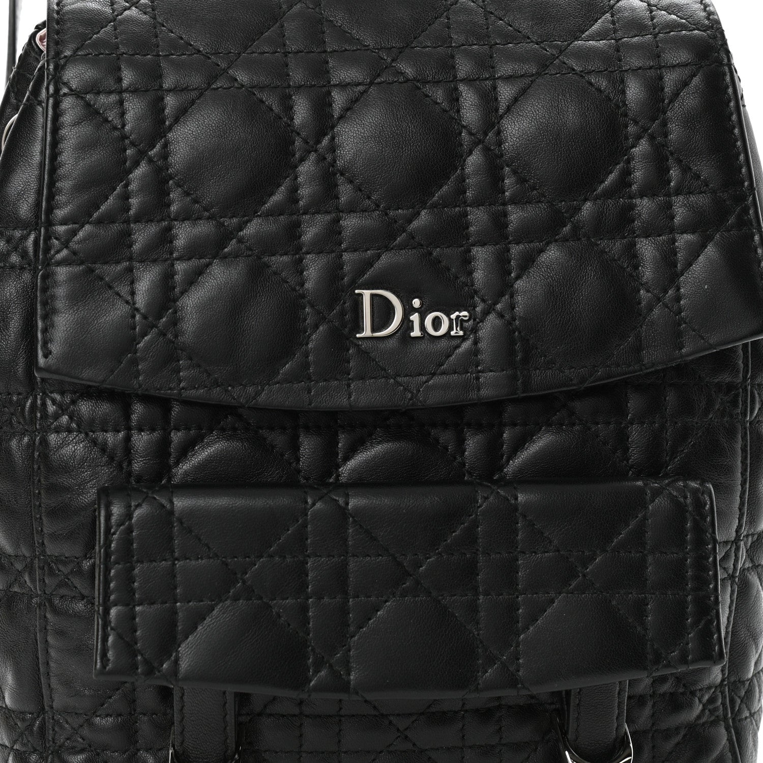 Christian Dior Lambskin Cannage Small Stardust Backpack Black 7 of 9