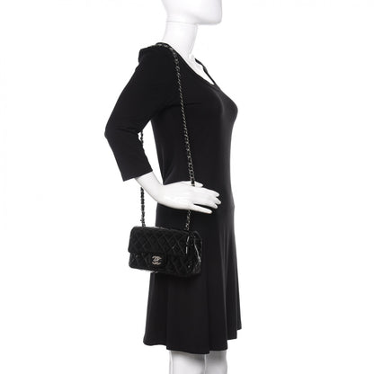 Chanel Patent Calfskin Quilted Mini Rectangular Flap Black 2 of 13