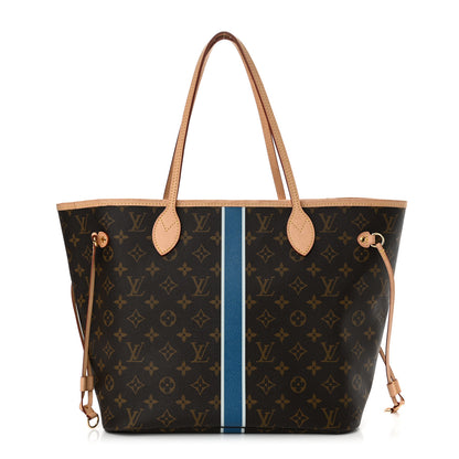 Louis Vuitton Monogram My LV Heritage Neverfull MM Blue De France White 1 of 12