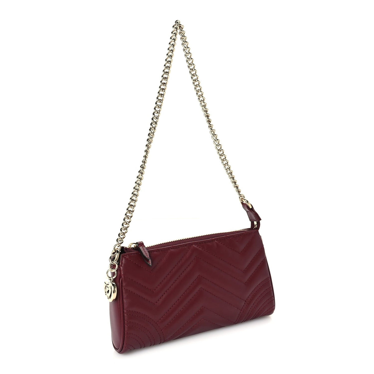 Gucci Calfskin Matelasse GG Marmont small shoulder bag  Rosso Ancora 2 of 8