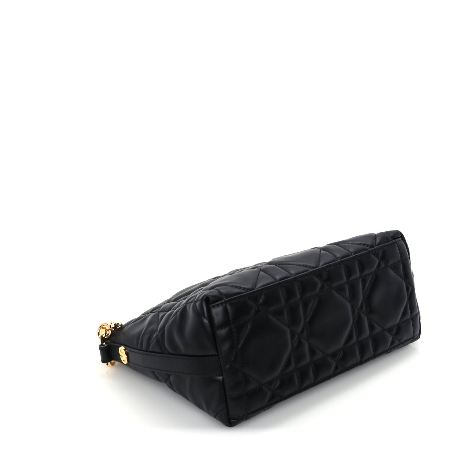 Lambskin Macrocannage DiorStar Hobo Bag Black