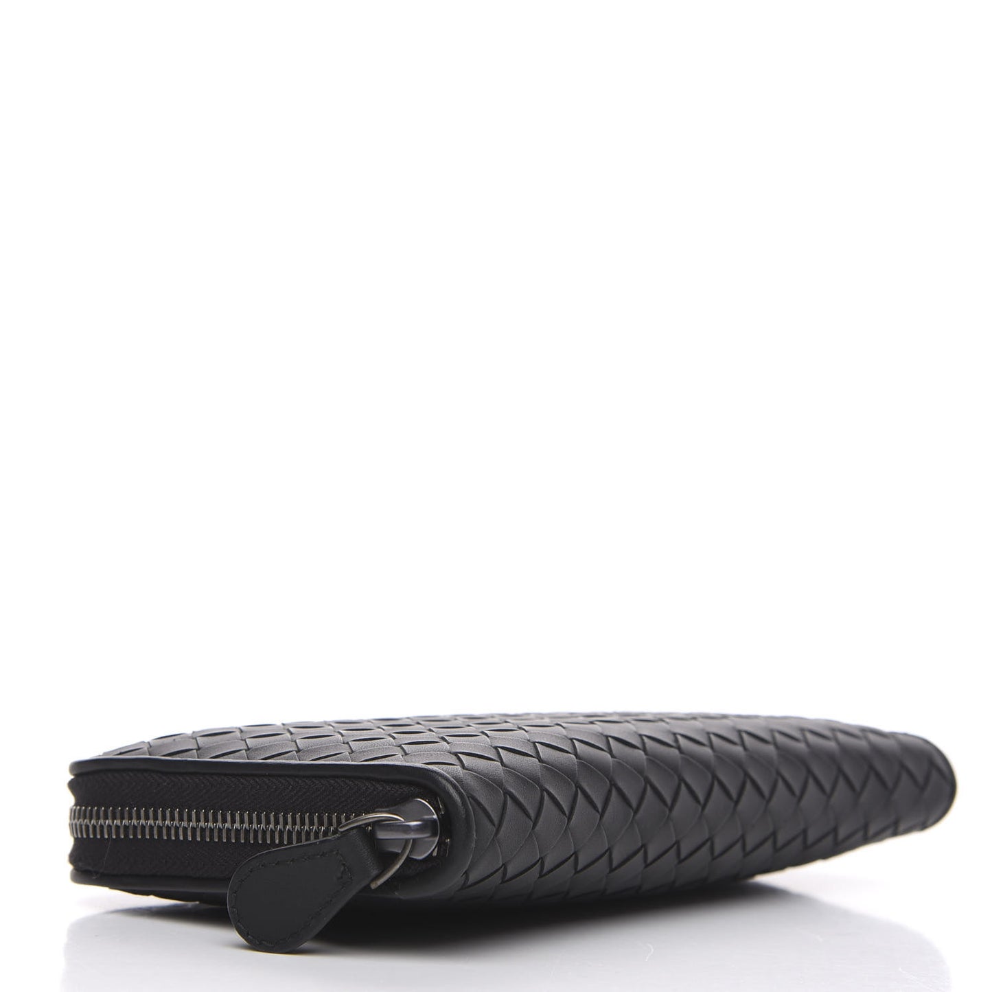 Nappa Intrecciato Zip Around Wallet Black