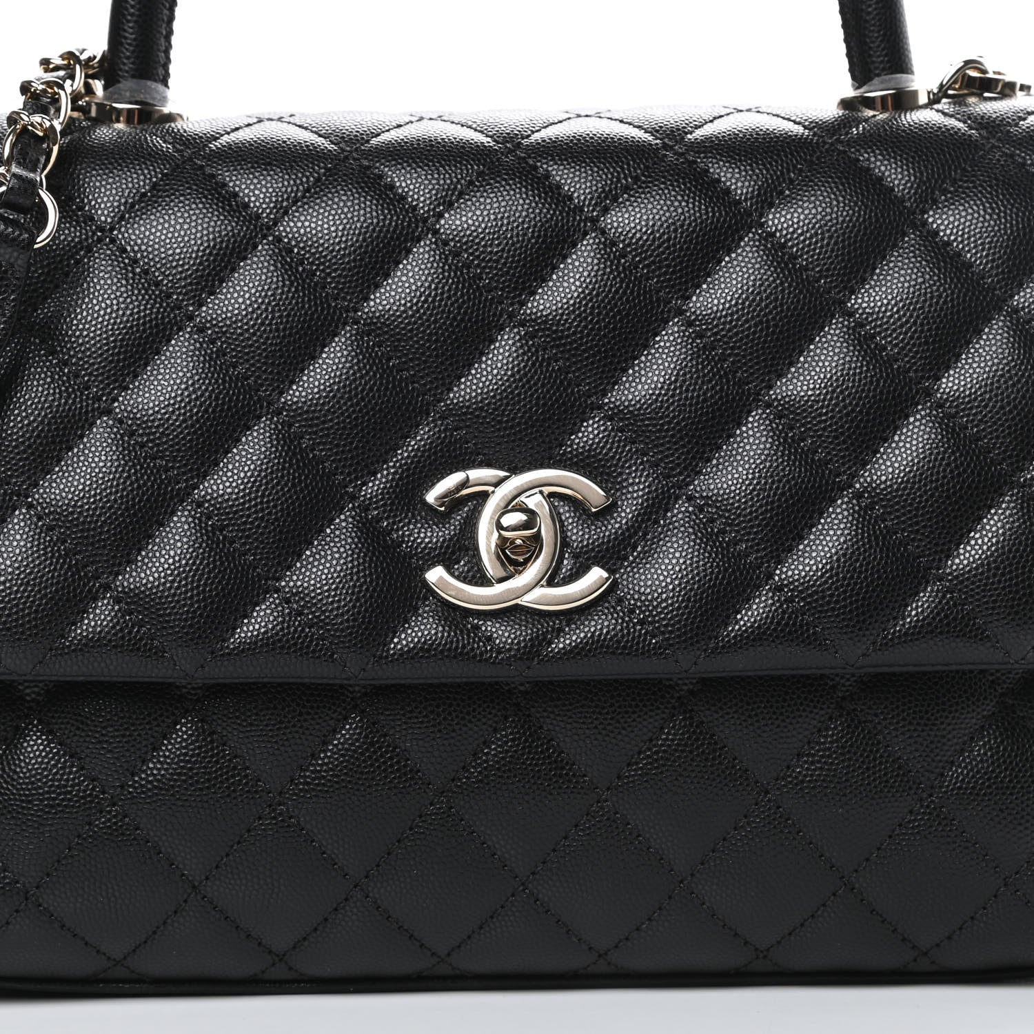 Chanel Caviar Quilted Small Coco Handle Flap Black 11 of 12
