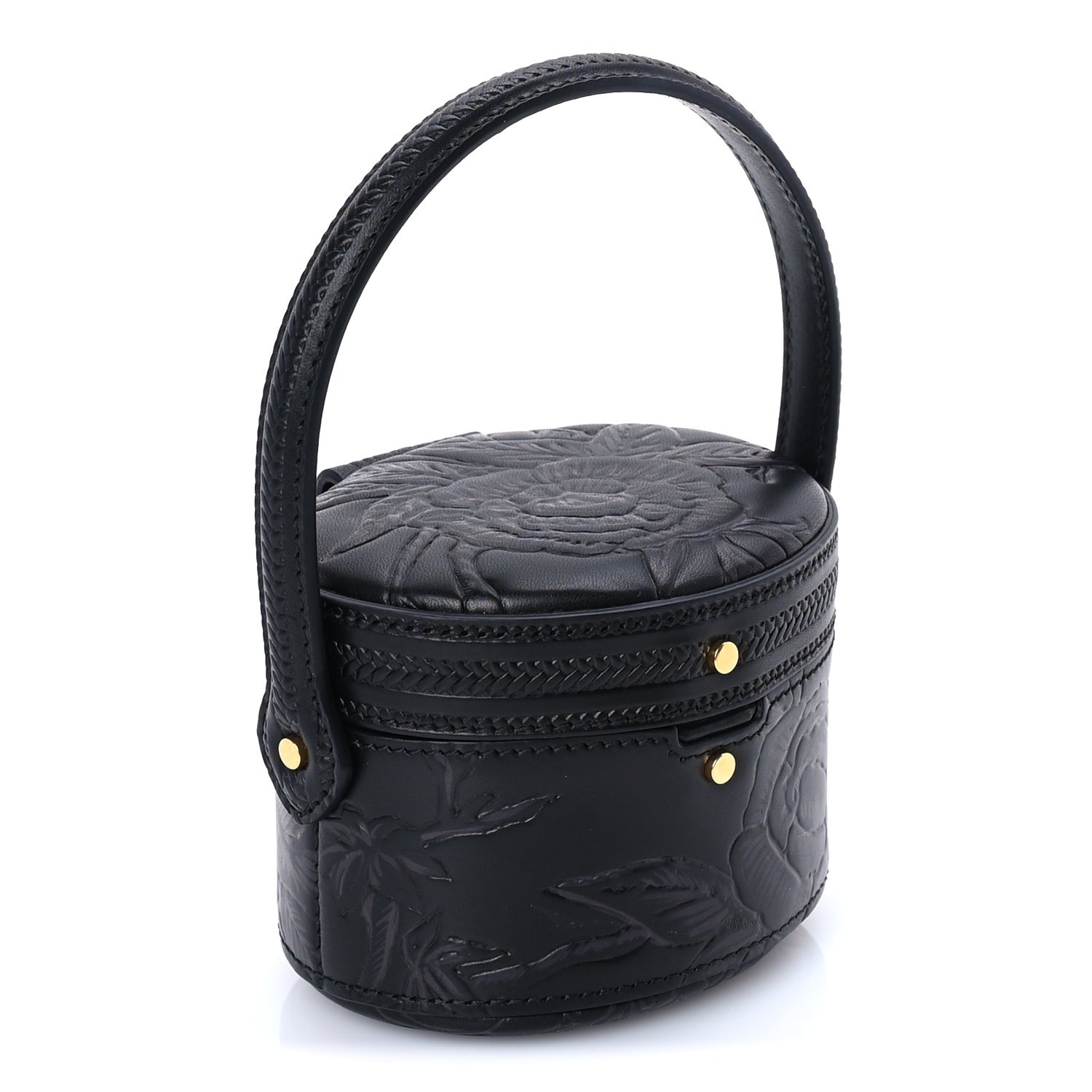 Christian Dior Calfskin Embossed Jardin Botanique Micro Vanity Case Black 2 of 7