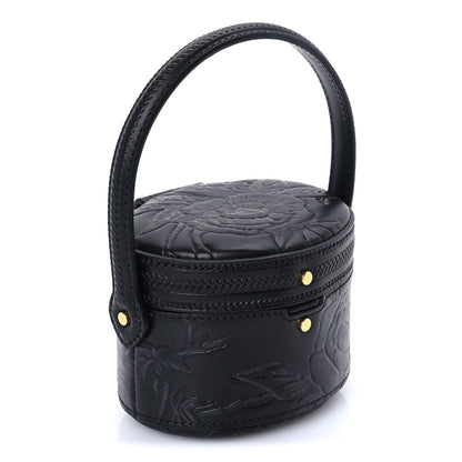 Christian Dior Calfskin Embossed Jardin Botanique Micro Vanity Case Black 2 of 7