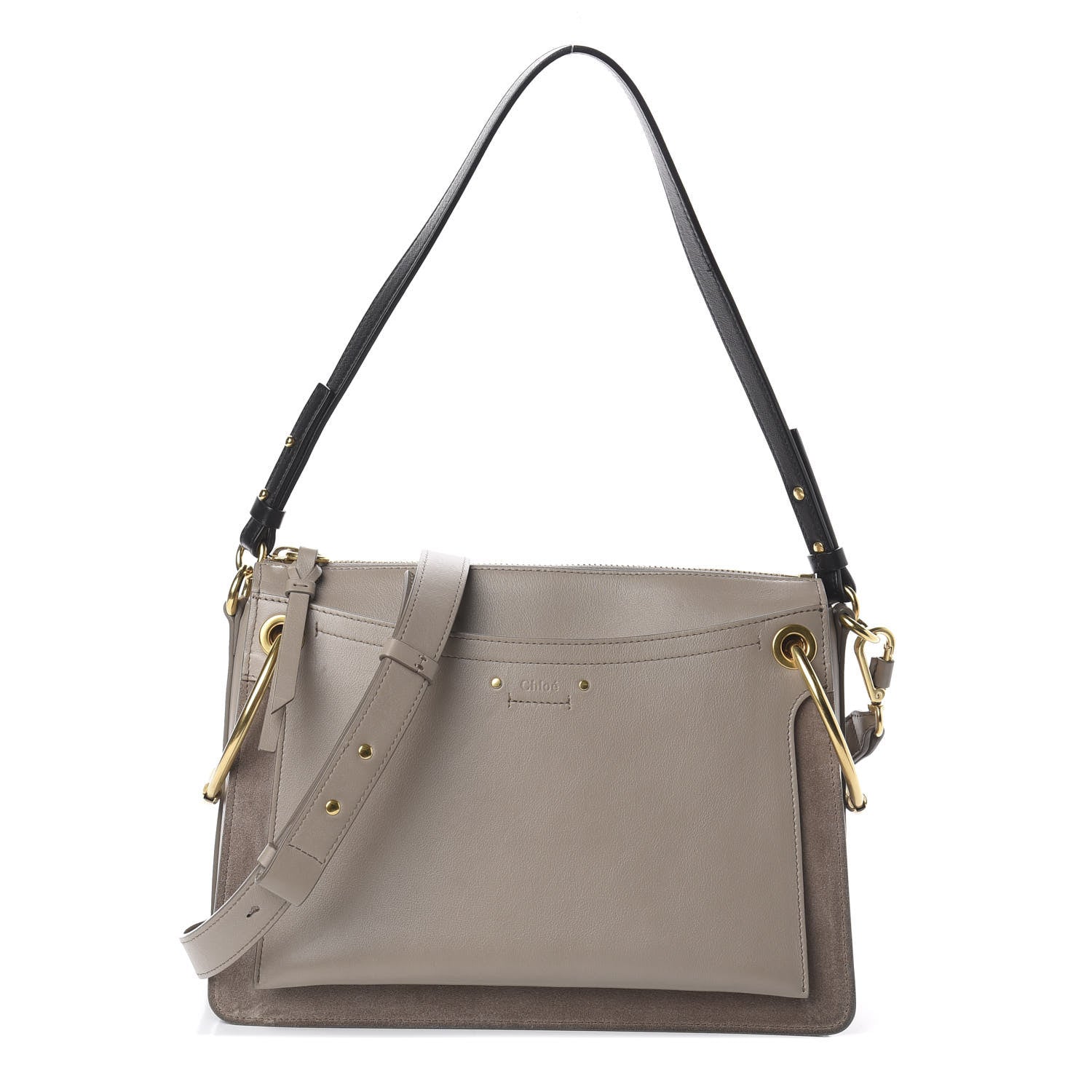 Chloe Calfskin Suede Medium Roy Bag Motty Grey 1 of 9