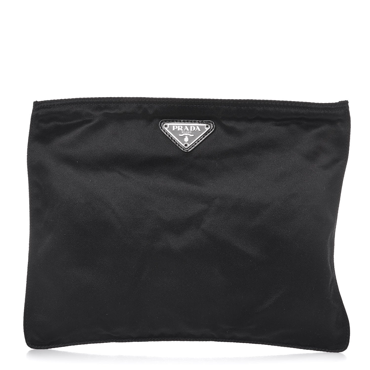 Prada Satin Evening Clutch Black 1 of 7