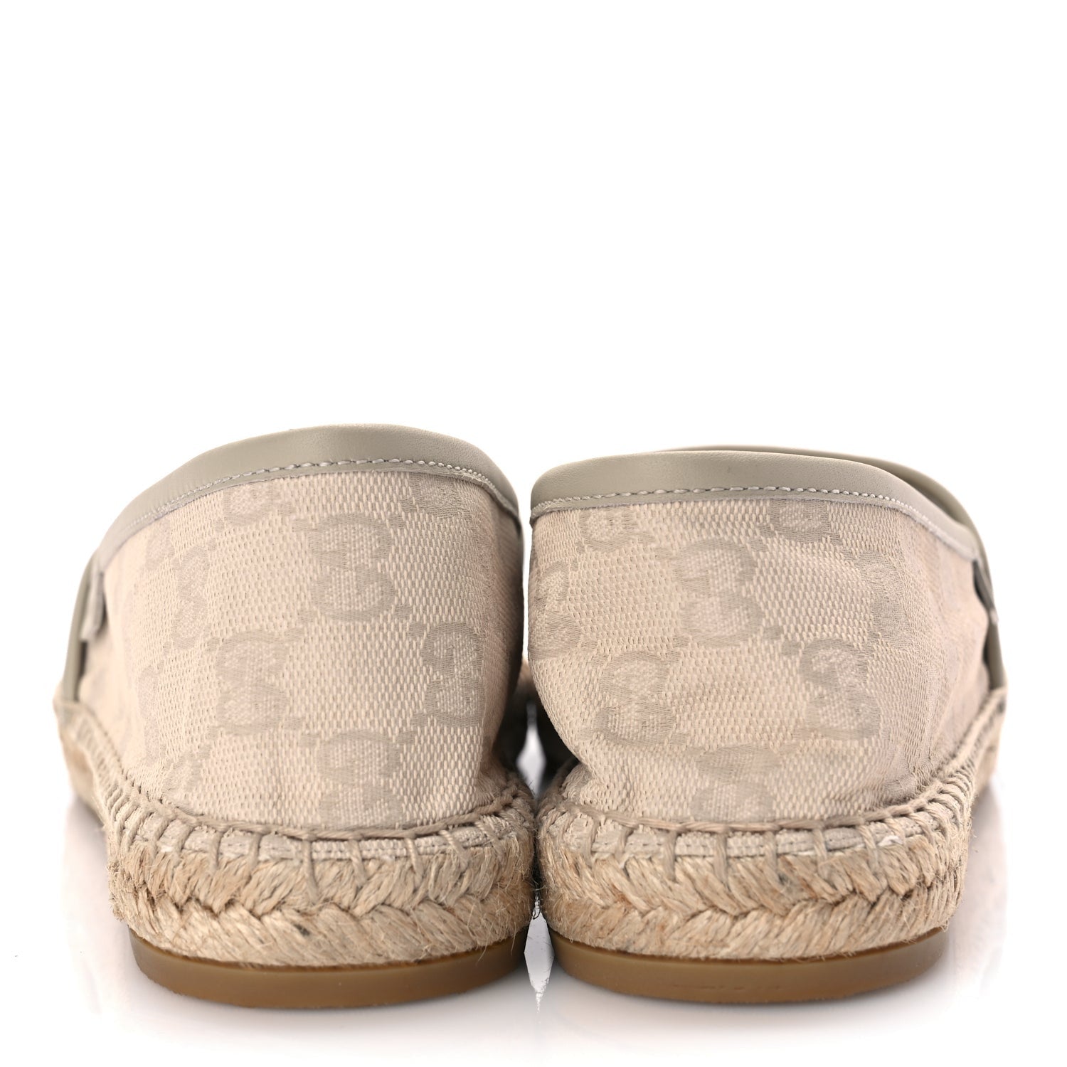 Gucci Washed Cotton Miro Soft Calfskin GG Monogram Espadrilles 38 White Mystic 5 of 10