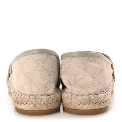 Gucci Washed Cotton Miro Soft Calfskin GG Monogram Espadrilles 38 White Mystic 5 of 10