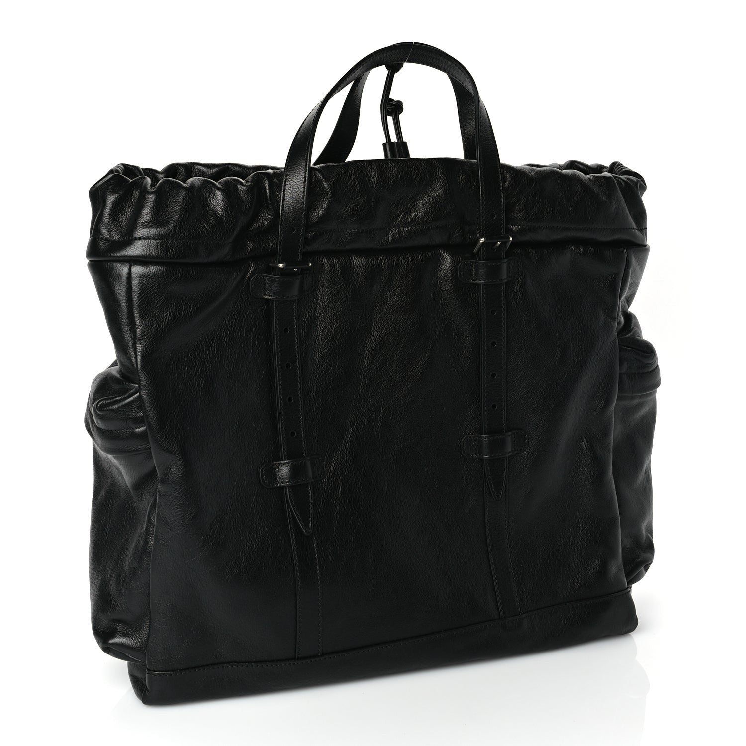 Gucci Piuma Lux Energy Monochrome Double G Drawstring Tote Black 2 of 9