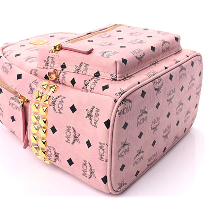 MCM Visetos Small Side Stud Stark Backpack  Soft Pink 7 of 8