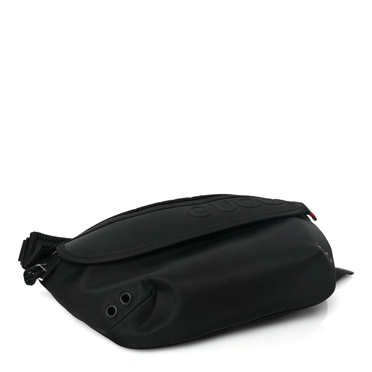 Nylon Large Logo Belt Bag Black