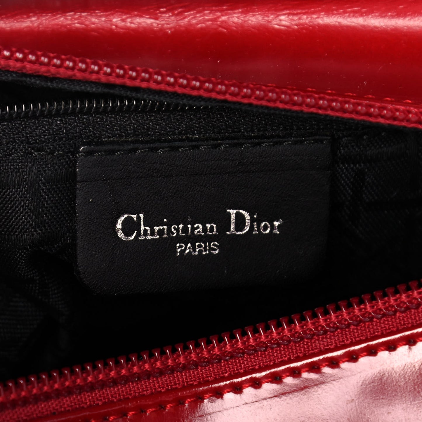 Glazed Calfskin Medium Lady Dior Red