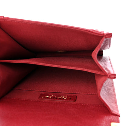 Chanel Caviar Quilted North South Boy Flap Red 5 of 10