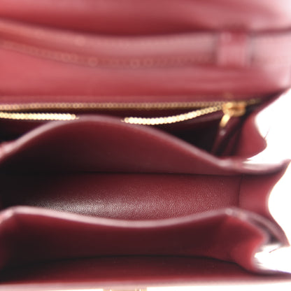 Celine Box Calfskin Small Classic Box Flap Bag Burgundy 5 of 11