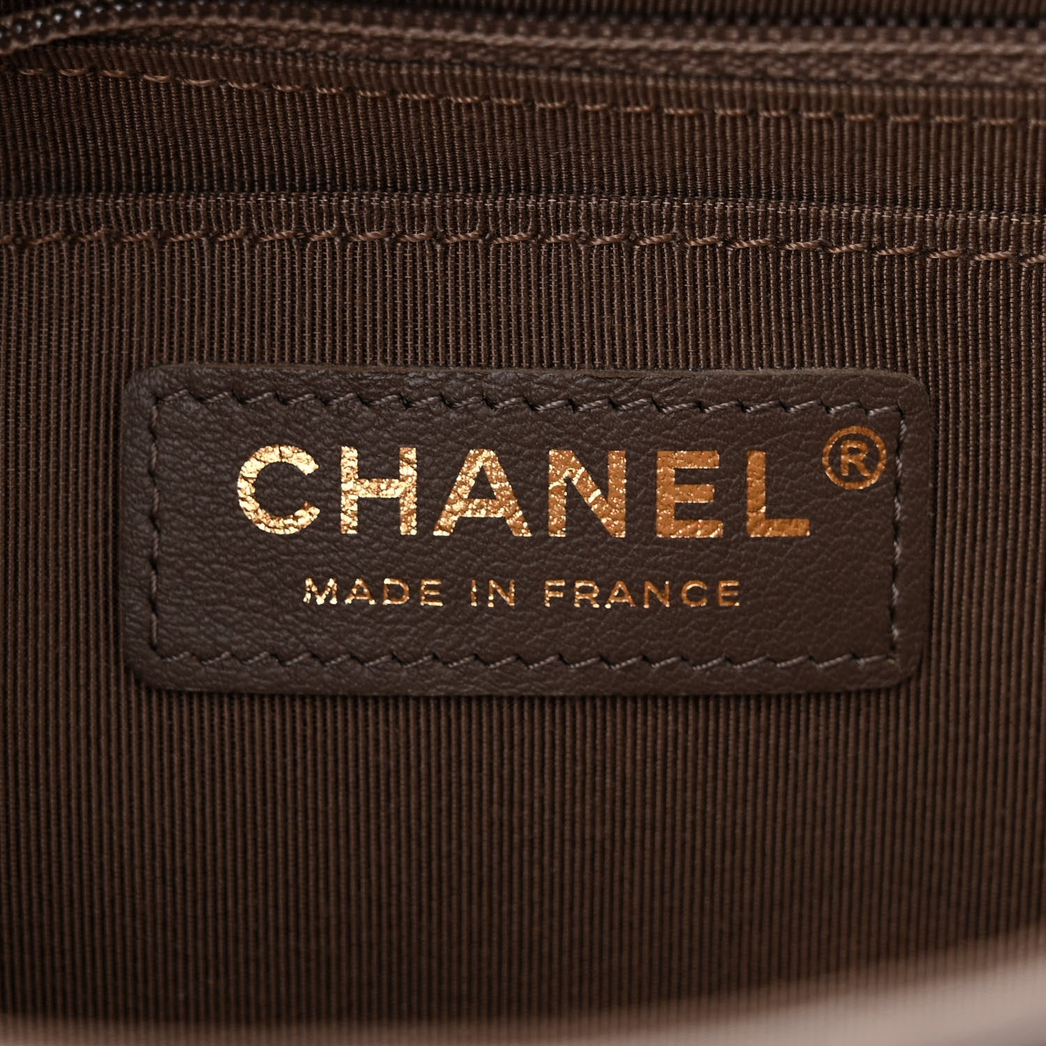 Chanel Calfskin Chevron Quilted Medium Statement Flap Khaki 6 of 11