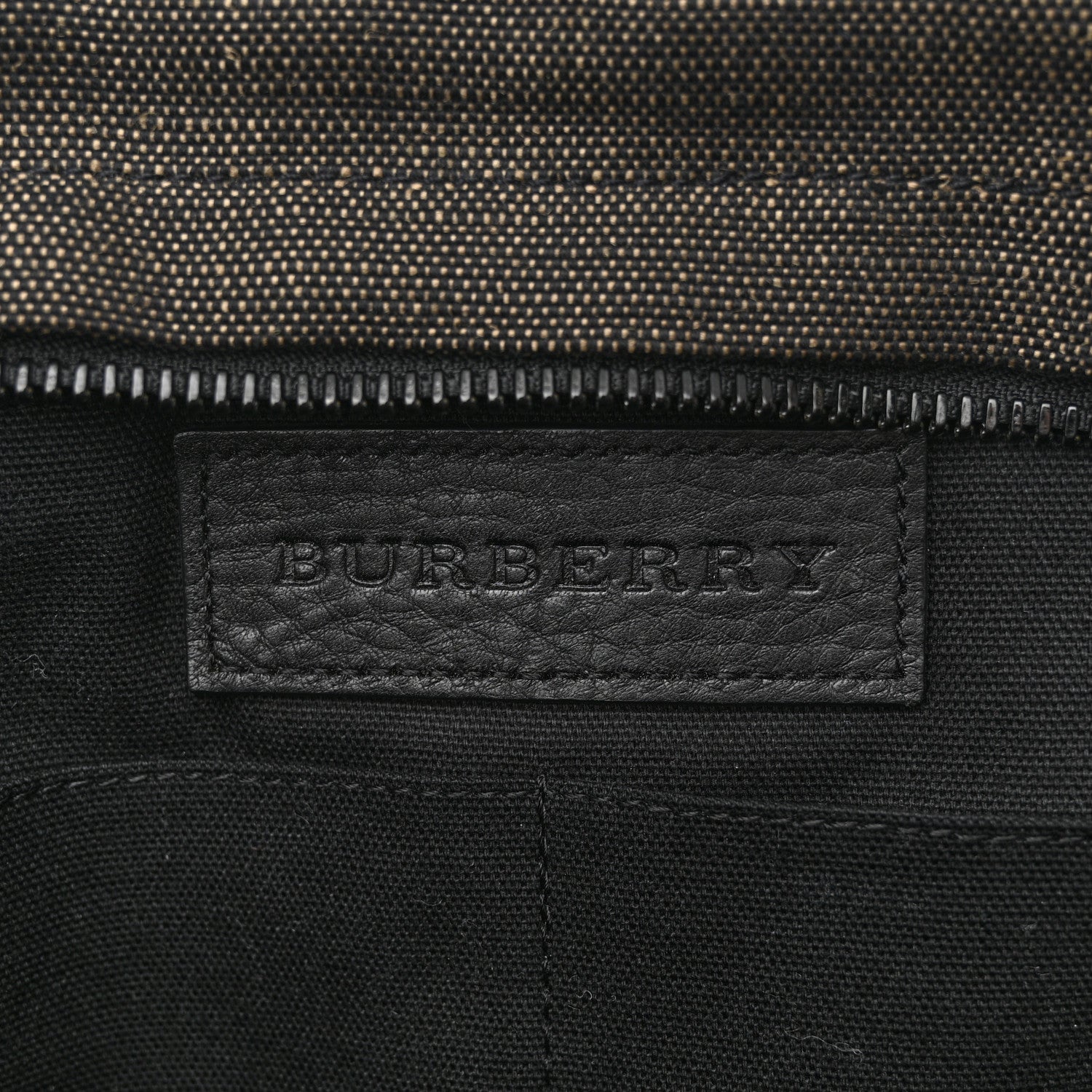 Burberry Canvas Mega Check Calfskin Addison Messenger Bag Black 7 of 14