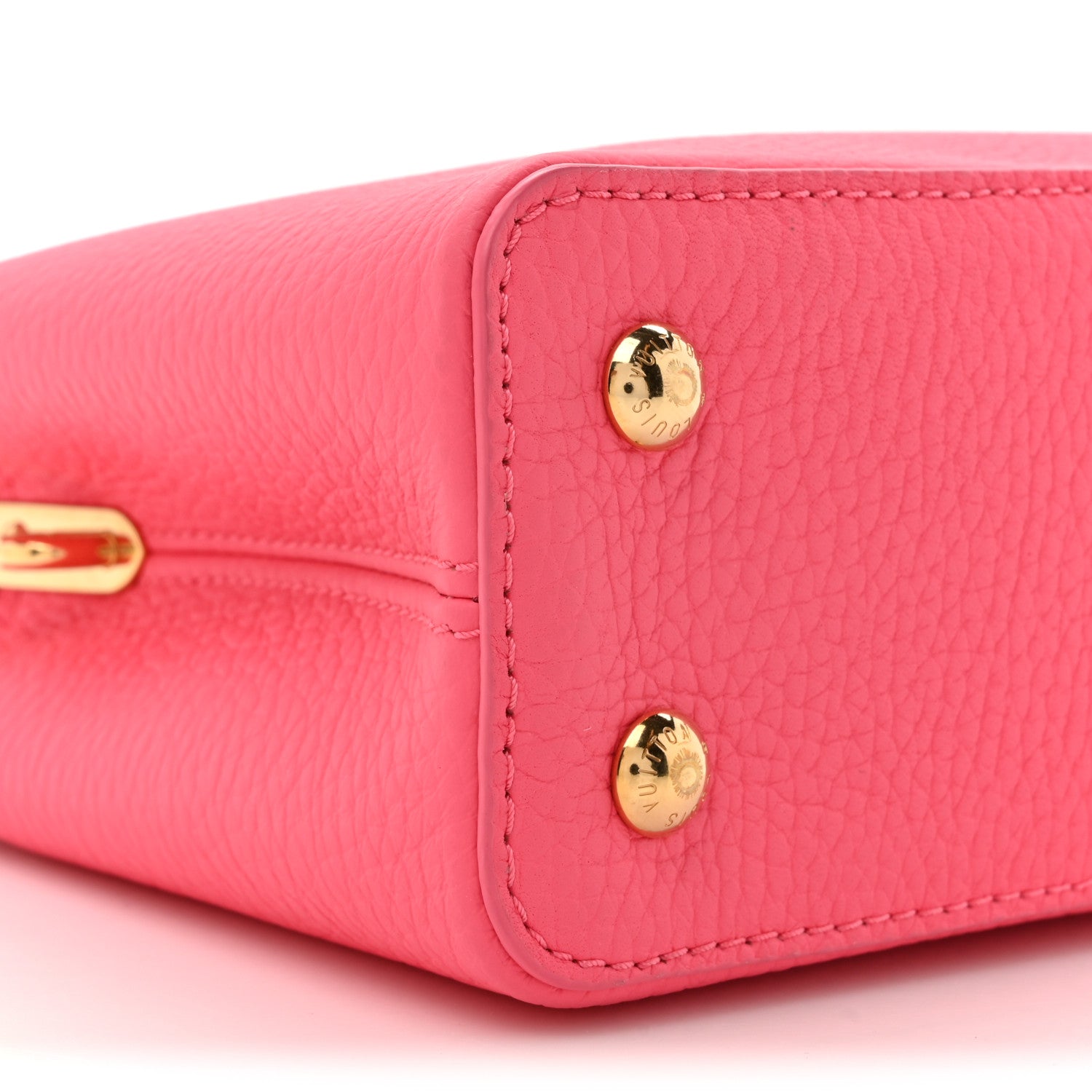 Louis Vuitton Taurillon Monogram Tile Capucines Mini Dragonfruit Ballet Pink 9 of 11